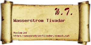 Wasserstrom Tivadar névjegykártya